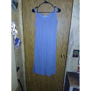 Double Zero Lovely Large Dress Womens Size Large Blue Sleeveless Side Slits